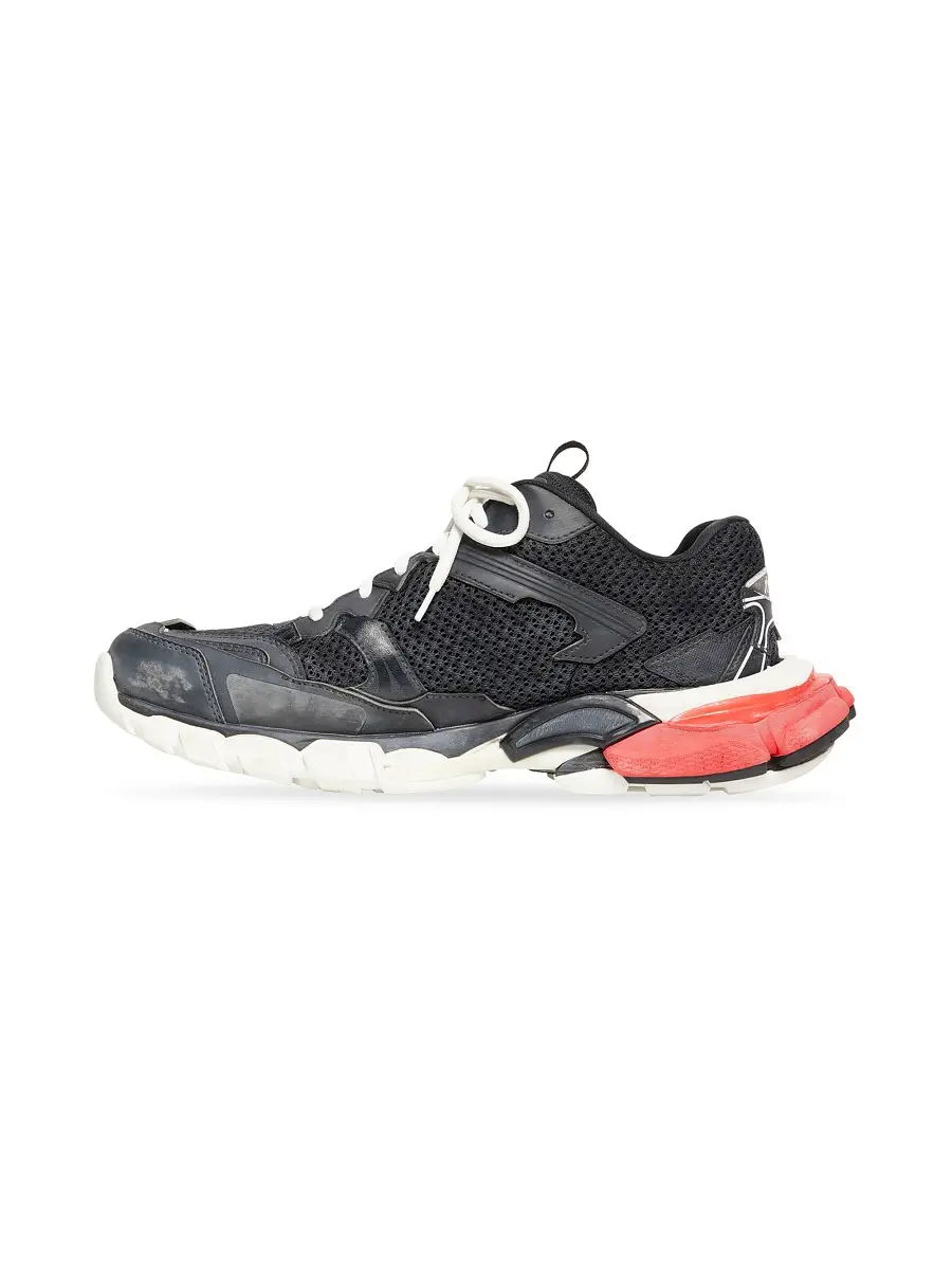 Balenciaga Men's Track.3 Sneaker - Black White Red | Thumbnail 3
