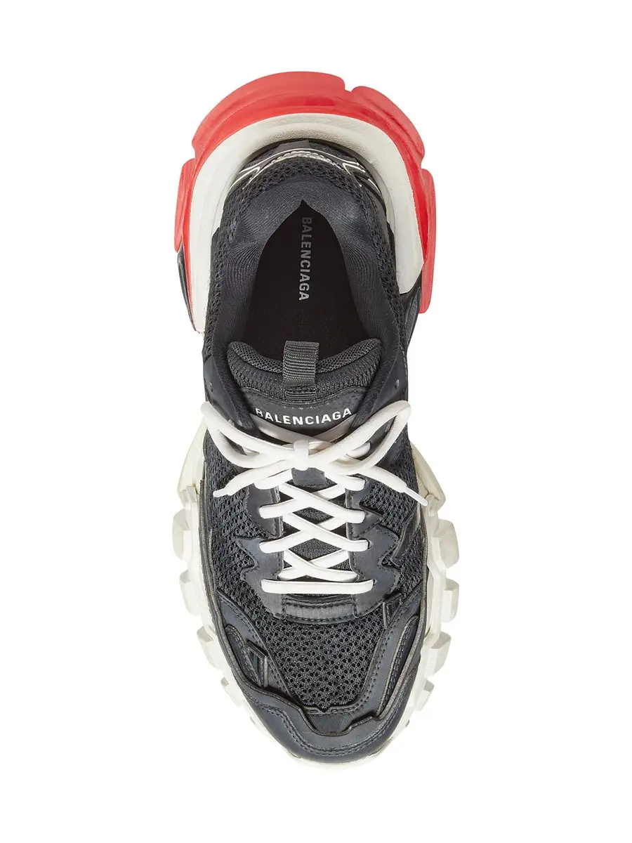 Balenciaga Men's Track.3 Sneaker - Black White Red | Thumbnail 6