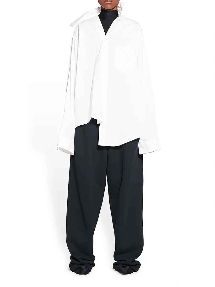Balenciaga Women's Twisted Shirt - White | Thumbnail 2