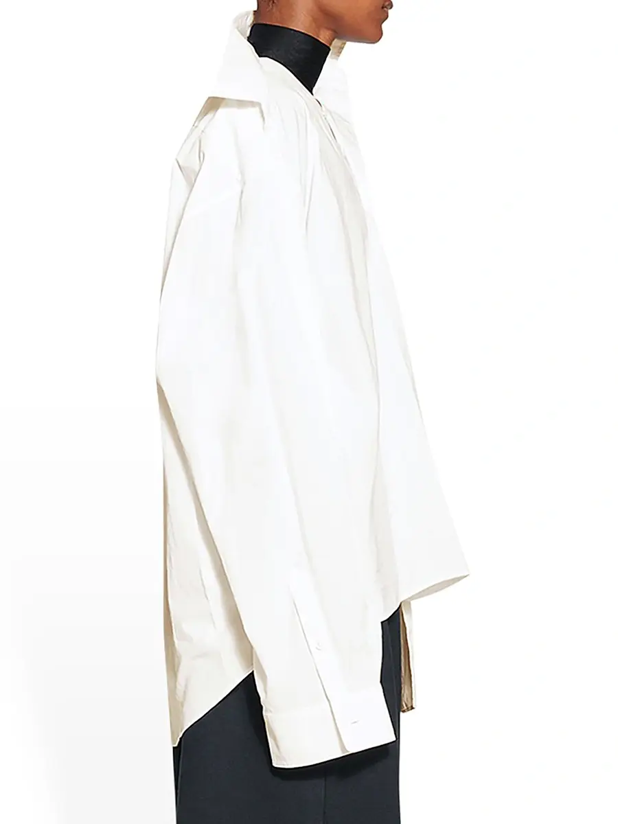 Balenciaga Women's Twisted Shirt - White | Thumbnail 5