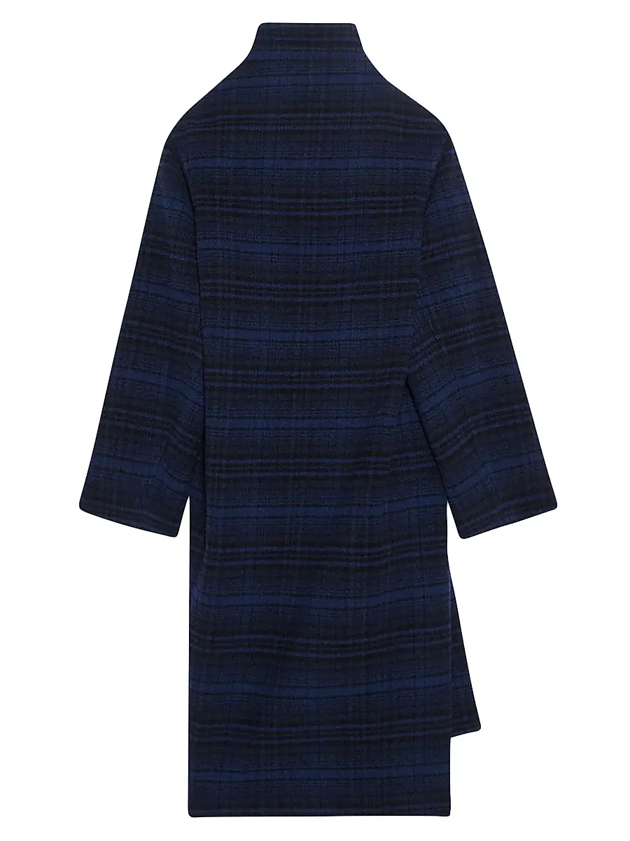 Balenciaga Men's Cocoon Coat - Indigo | Thumbnail 2 Balenciaga Men's Cocoon Coat - Indigo | Thumbnail 2
