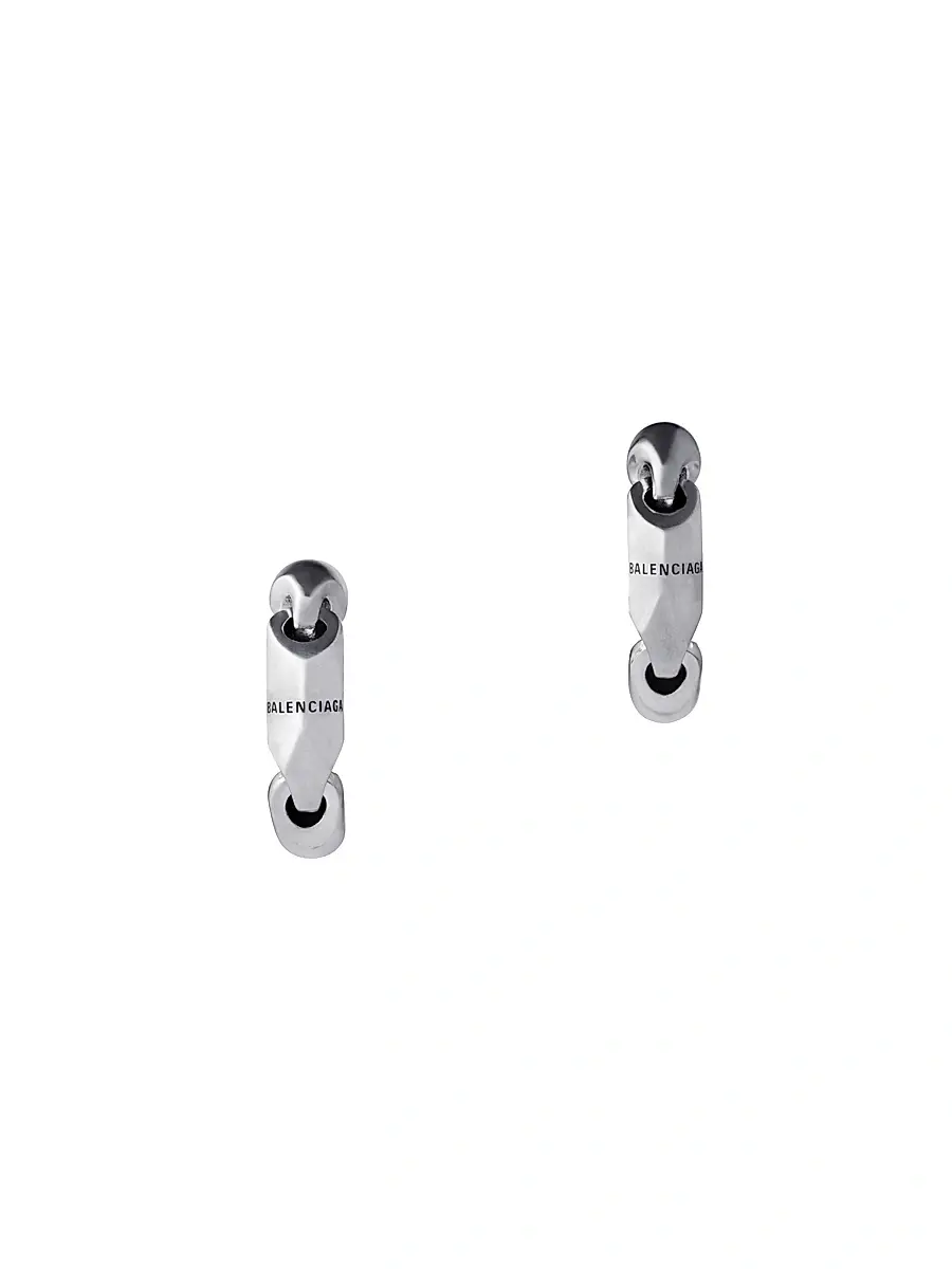 Balenciaga Women's Solid 2.0 Earrings - Silver | Thumbnail 2