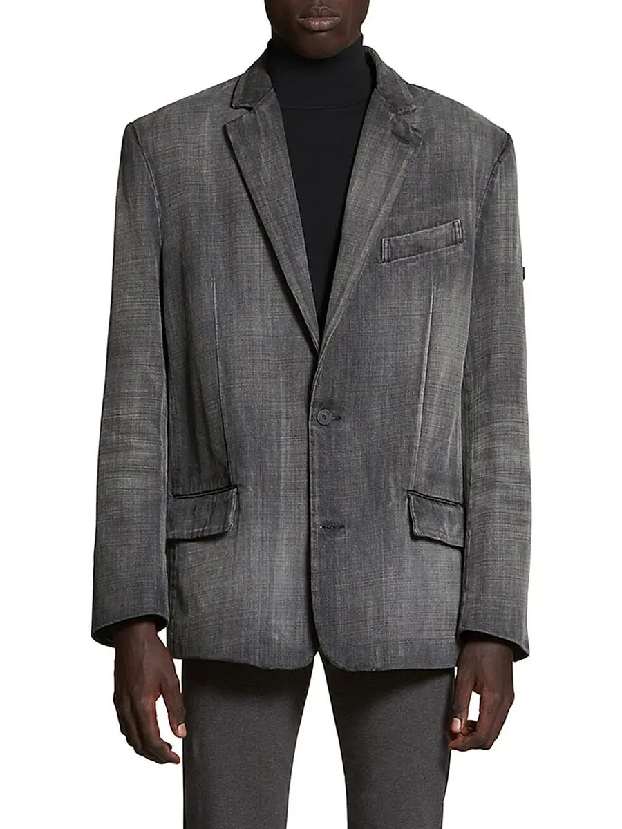 Balenciaga Men's Washed Jacket - Black Faded | Thumbnail 3 Balenciaga Men's Washed Jacket - Black Faded | Thumbnail 3