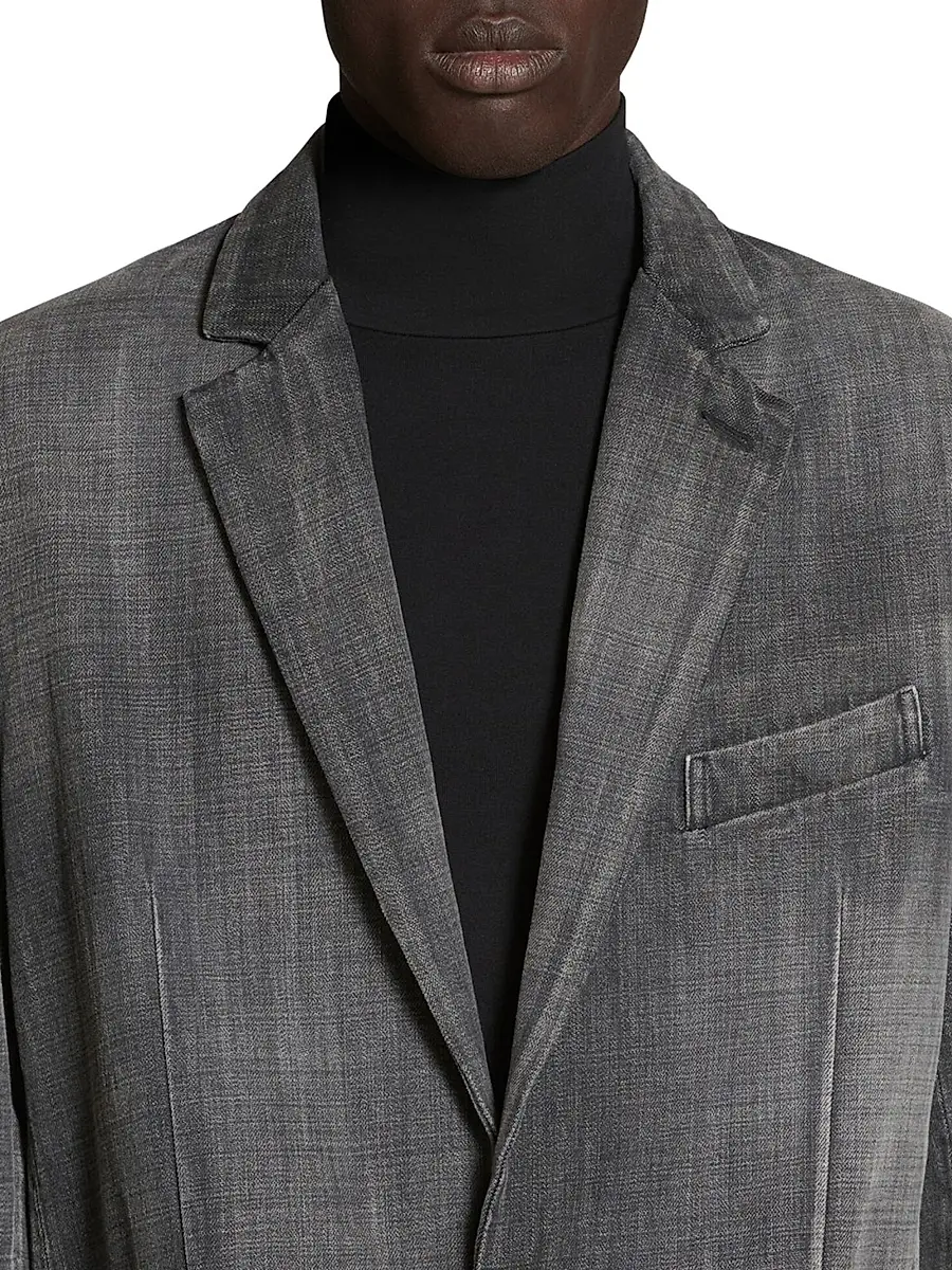Balenciaga Men's Washed Jacket - Black Faded | Thumbnail 6 Balenciaga Men's Washed Jacket - Black Faded | Thumbnail 6