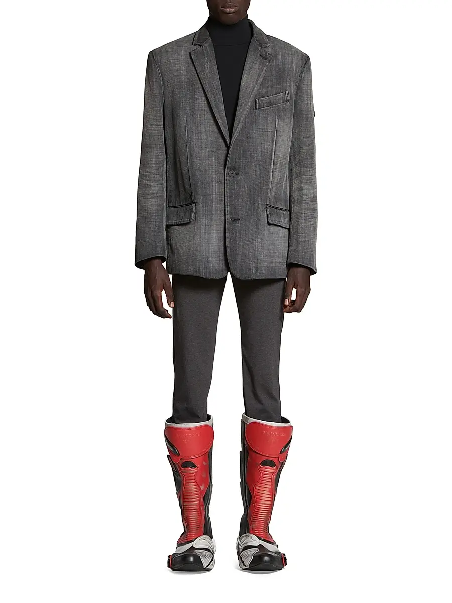 Balenciaga Men's Washed Jacket - Black Faded | Thumbnail 7 Balenciaga Men's Washed Jacket - Black Faded | Thumbnail 7
