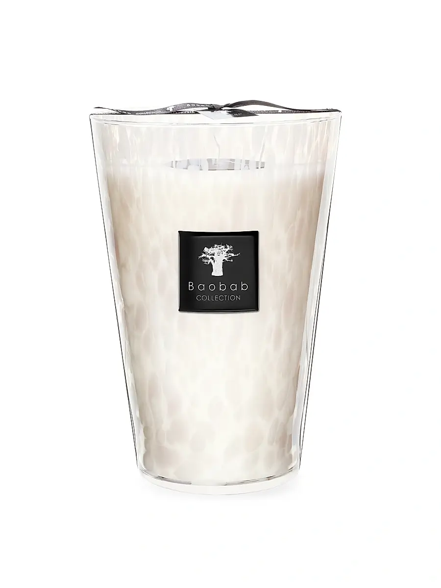 BAOBAB COLLECTION Pearls White Pearl Candle | Image 1 BAOBAB COLLECTION Pearls White Pearl Candle | Image 1
