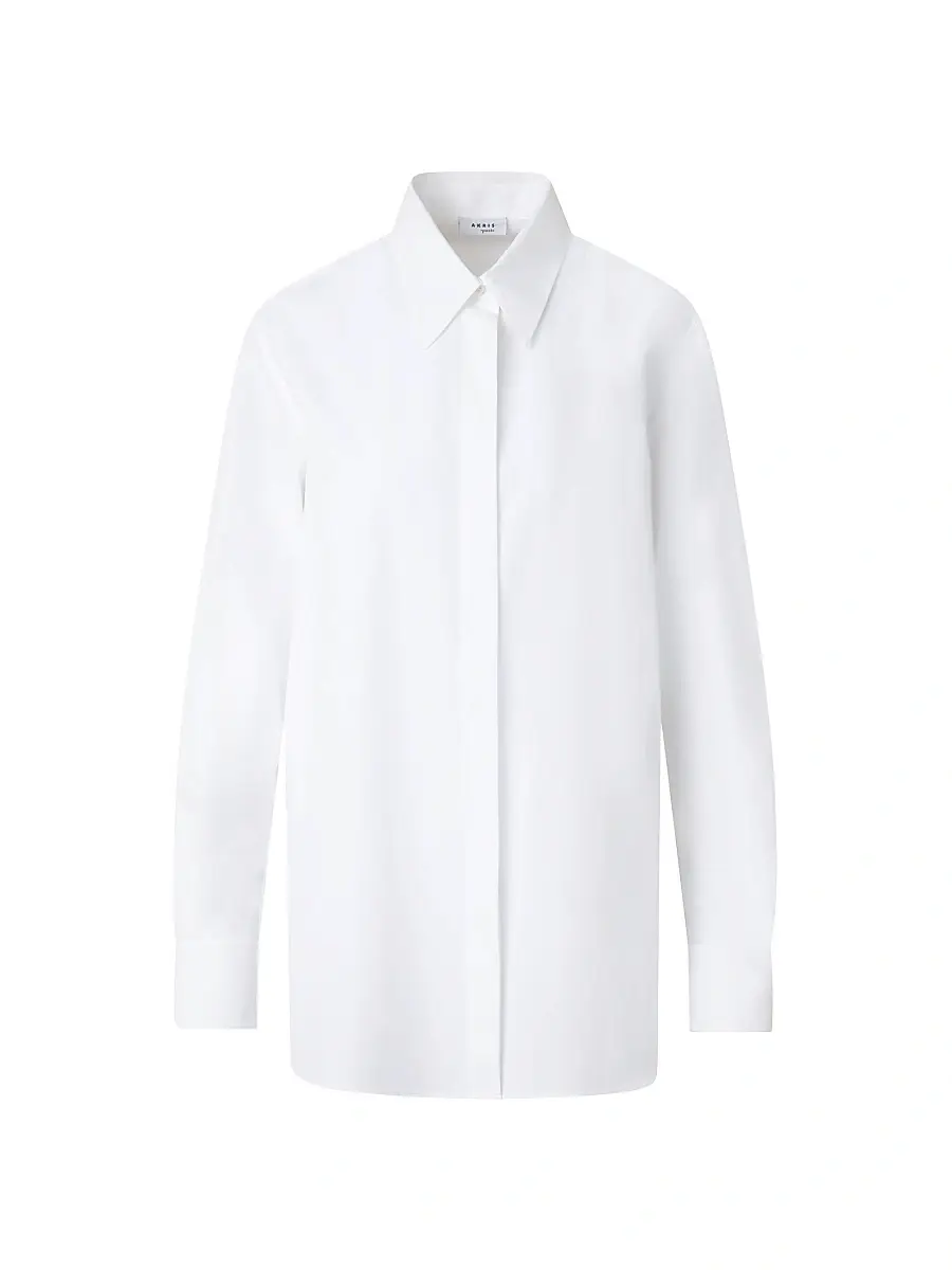 Akris punto Women's Cotton Poplin Button-Up Shirt - Cream | Thumbnail 3