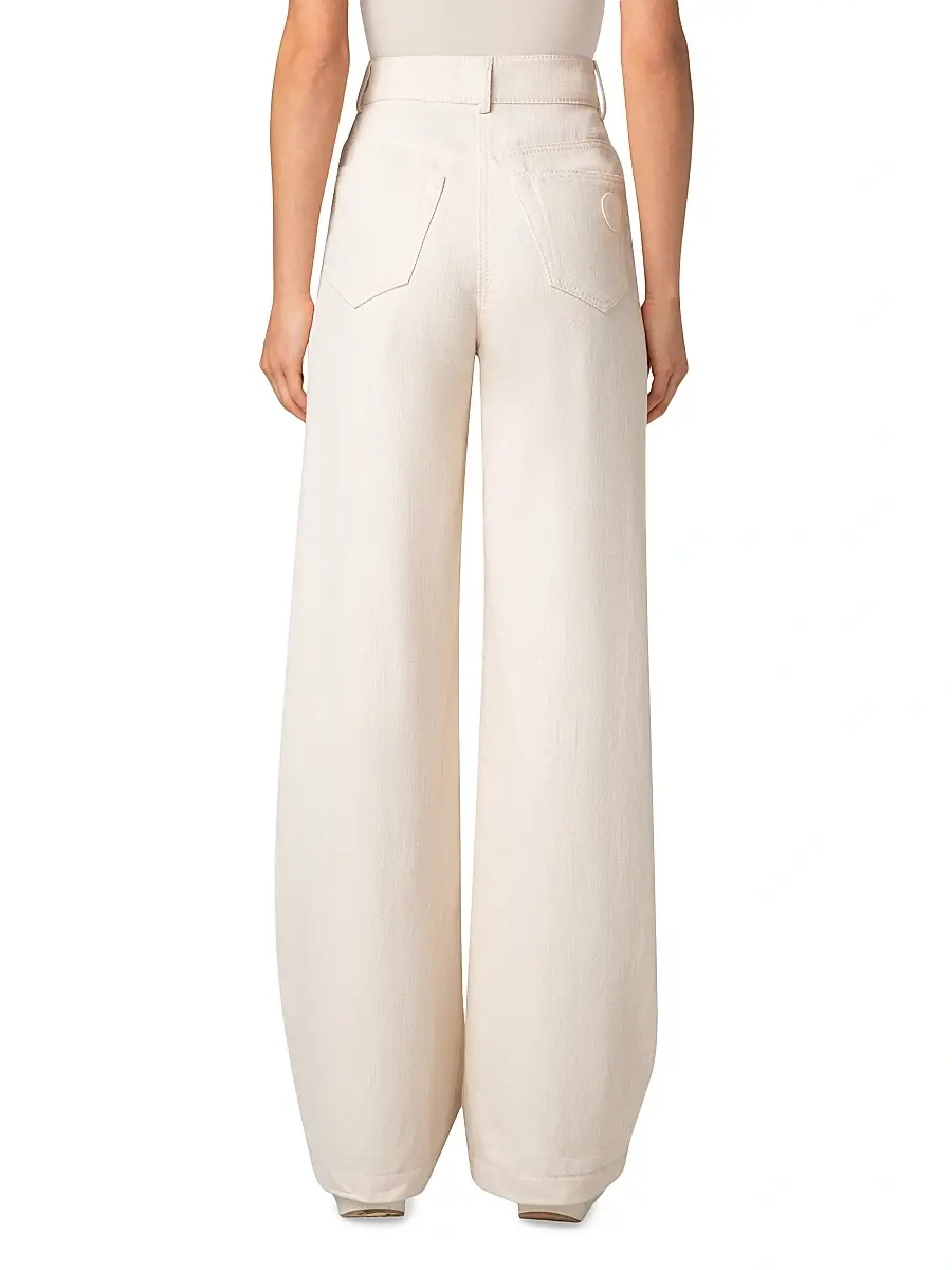 Akris punto Women's Cooper Cotton-Wool Wide-Leg Pants - Cashew | Thumbnail 4 Akris punto Women's Cooper Cotton-Wool Wide-Leg Pants - Cashew | Thumbnail 4