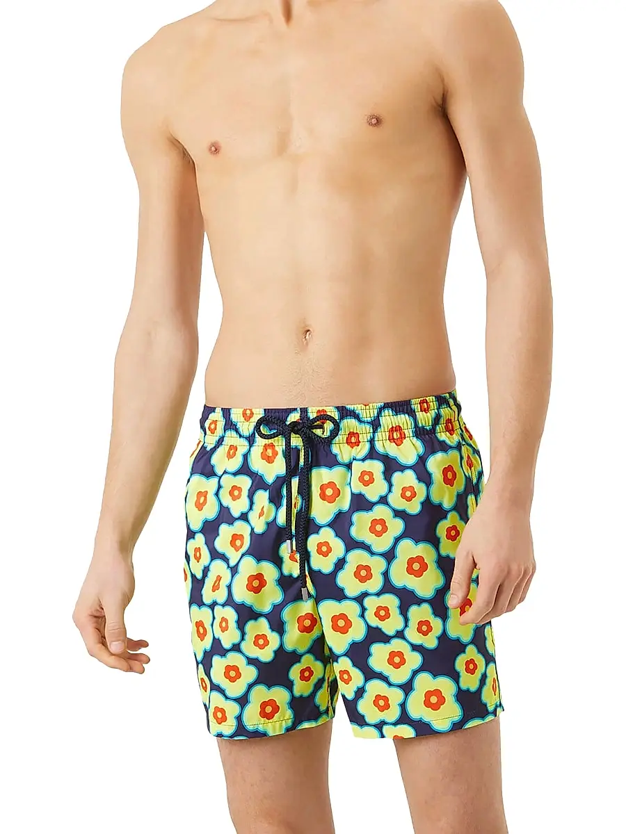 Vilebrequin Men's 1981 Flow Drawstring Swim Trunks - Sapphire | Thumbnail 2 Vilebrequin Men's 1981 Flow Drawstring Swim Trunks - Sapphire | Thumbnail 2