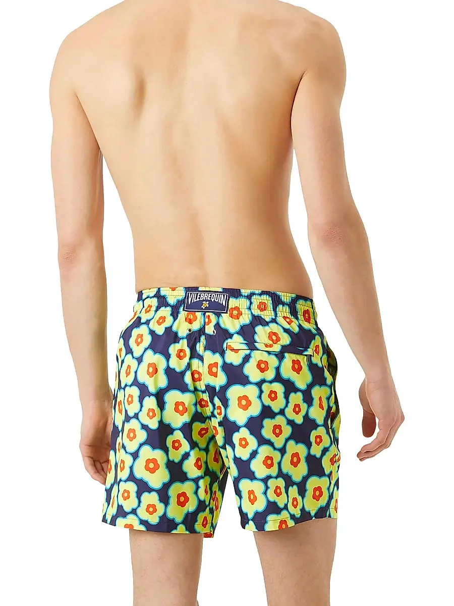 Vilebrequin Men's 1981 Flow Drawstring Swim Trunks - Sapphire | Thumbnail 3 Vilebrequin Men's 1981 Flow Drawstring Swim Trunks - Sapphire | Thumbnail 3