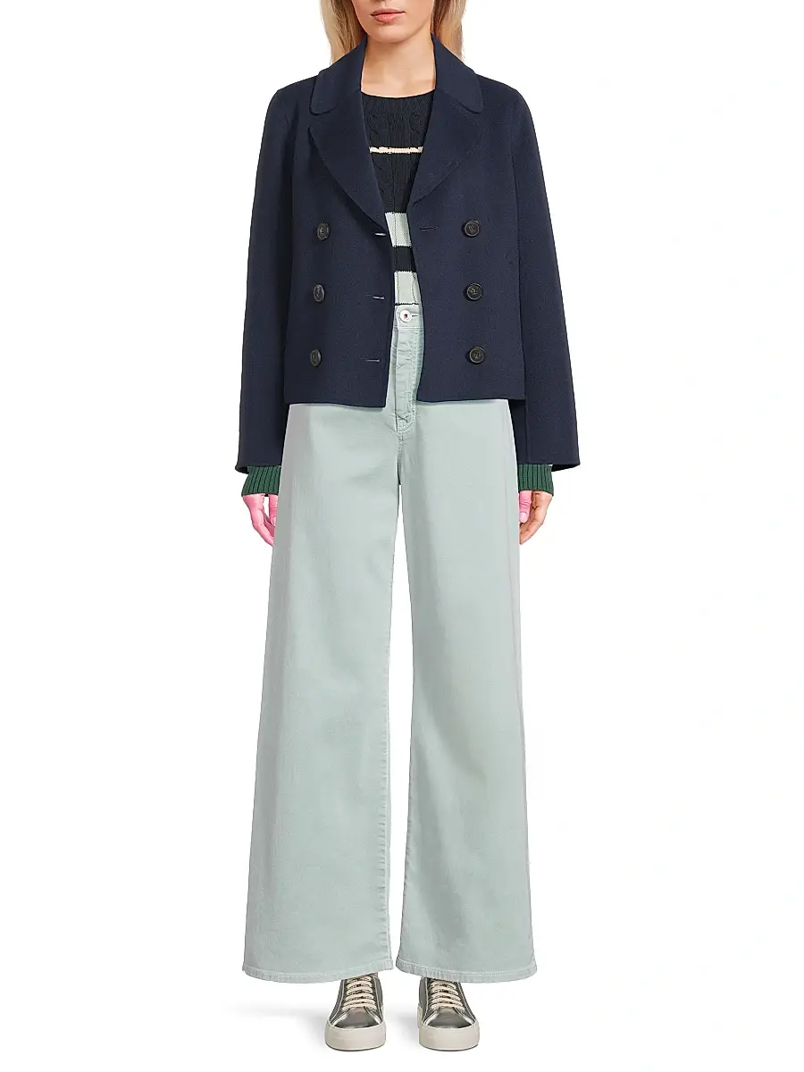 Weekend Max Mara Women's Medina Wide-Leg Mid-Rise Jeans - Pastel Green | Thumbnail 2
