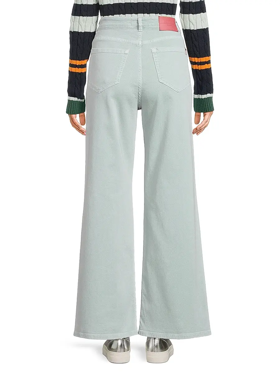 Weekend Max Mara Women's Medina Wide-Leg Mid-Rise Jeans - Pastel Green | Thumbnail 5