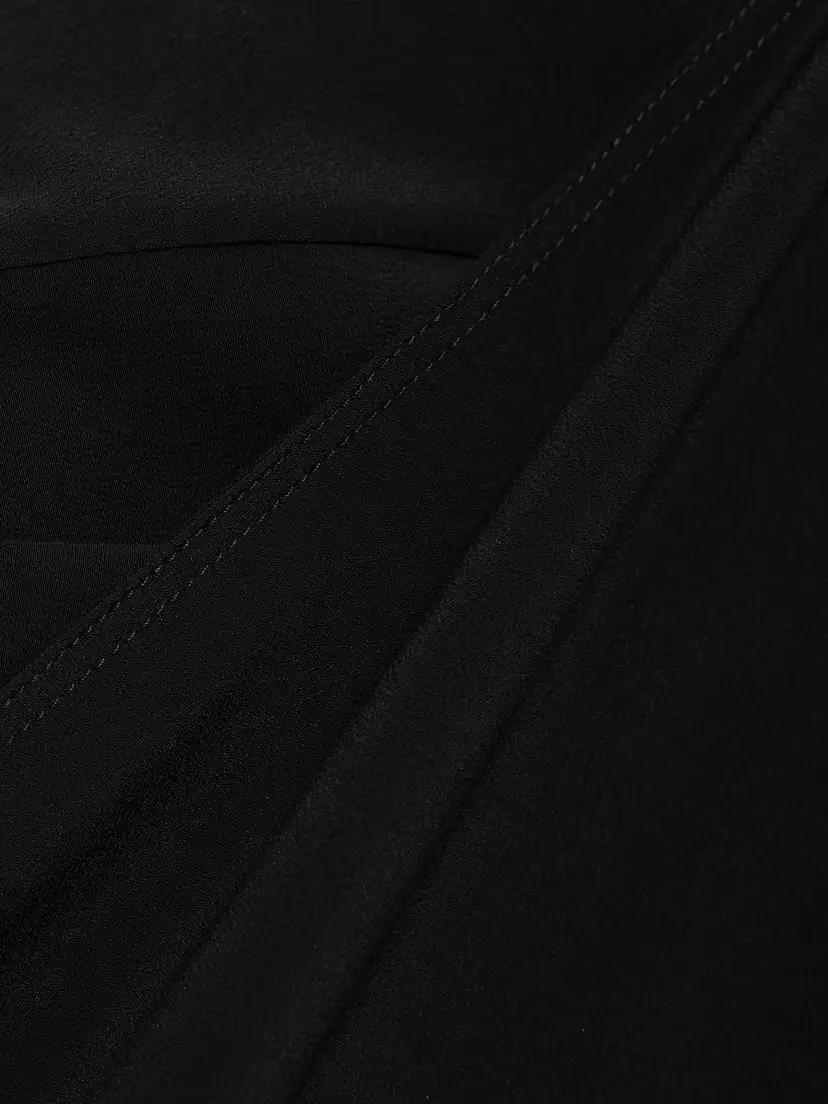 Rick Owens Draped Crepe Midi Wrap Dress | Thumbnail 4