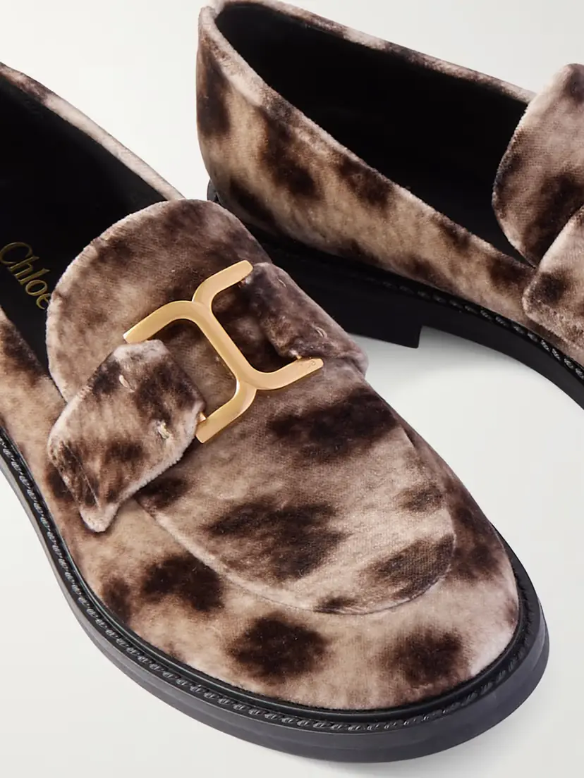 Chloé Marcie Leopard-print Velvet Loafers | Thumbnail 4 Chloé Marcie Leopard-print Velvet Loafers | Thumbnail 4