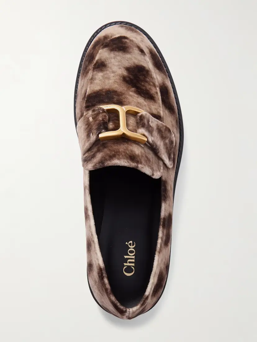 Chloé Marcie Leopard-print Velvet Loafers | Thumbnail 5 Chloé Marcie Leopard-print Velvet Loafers | Thumbnail 5