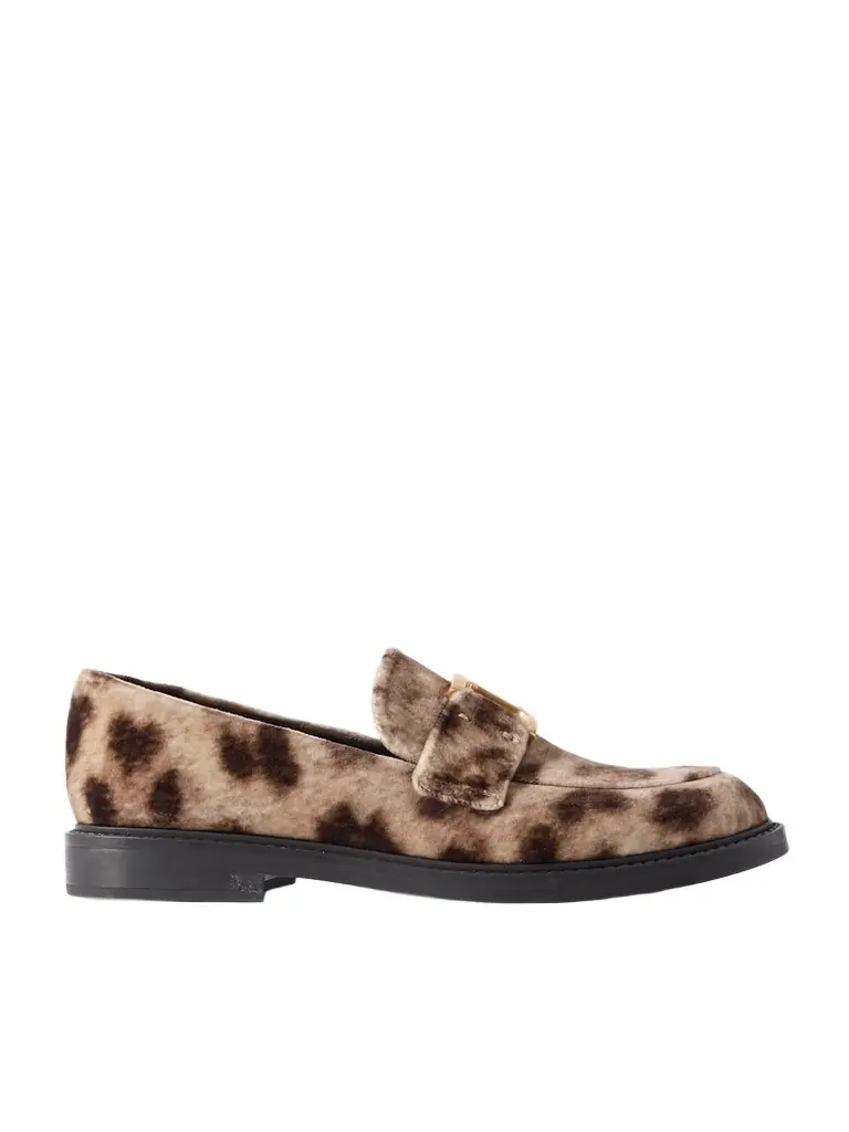 Chloé Marcie Leopard-print Velvet Loafers | Thumbnail 1 Chloé Marcie Leopard-print Velvet Loafers | Thumbnail 1