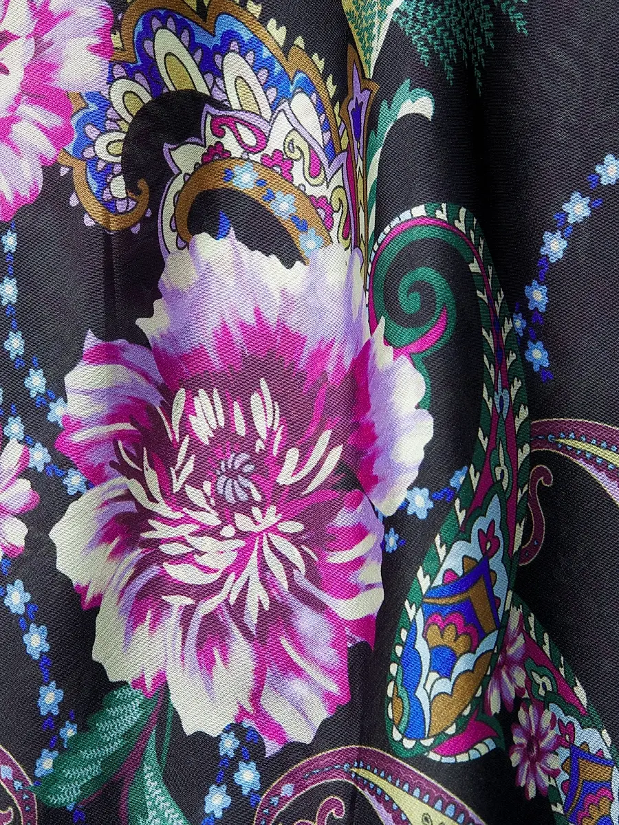 Johnny Was Women's Floral Silk Scarf - Camino Serra | Thumbnail 5 Johnny Was Women's Floral Silk Scarf - Camino Serra | Thumbnail 5