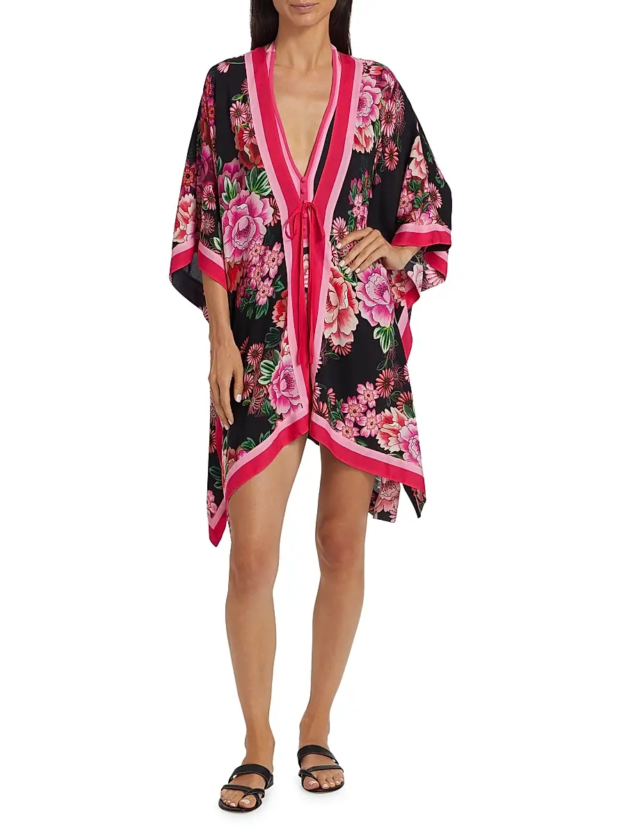 Johnny Was Women's Blum Short Robe - Blum | Thumbnail 2 Johnny Was Women's Blum Short Robe - Blum | Thumbnail 2