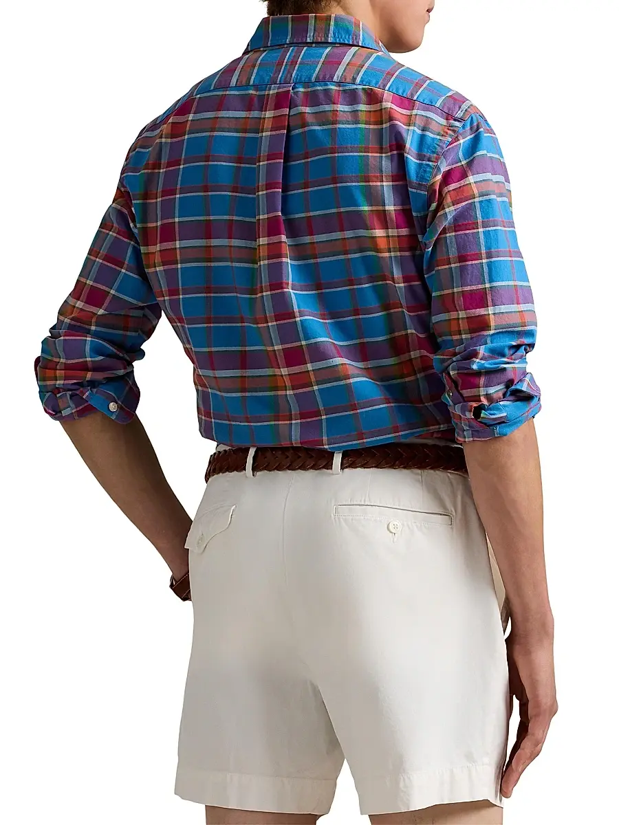 Polo Ralph Lauren Men's Classic-Fit Plaid Button-Down Oxford Shirt | Thumbnail 4