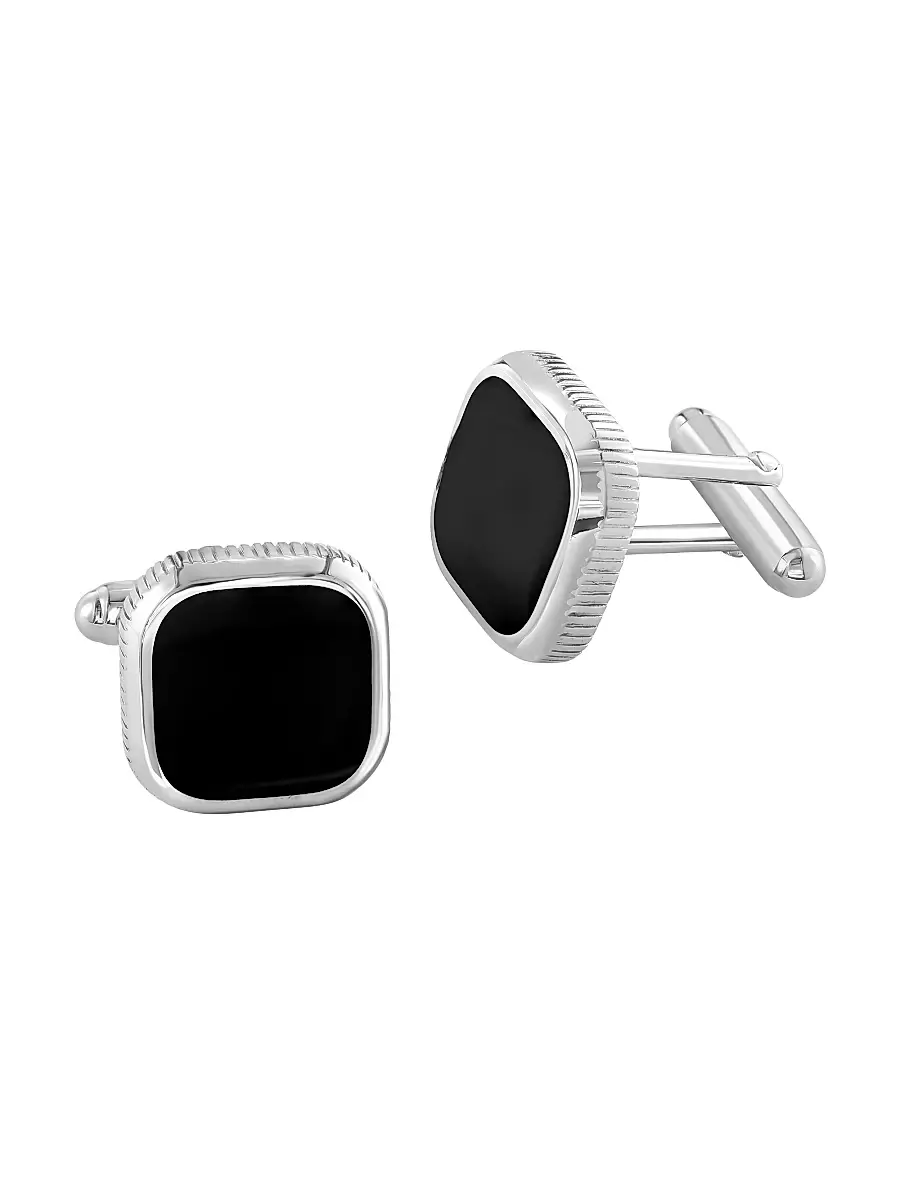 Saks Fifth Avenue Collection Men's COLLECTION 925 Sterling Silver & Agate Cufflinks
