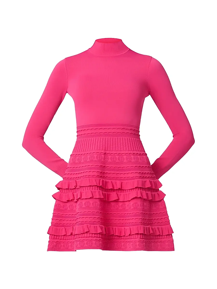 Shoshanna Women's Joie Knit Fit & Flare Minidress - Fuchsia | Image 1 Shoshanna Women's Joie Knit Fit & Flare Minidress - Fuchsia | Image 1