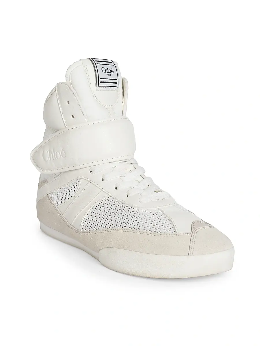 Chloé Women's Kick High-Top Sneakers - Cloudy Cream | Thumbnail 2 Chloé Women's Kick High-Top Sneakers - Cloudy Cream | Thumbnail 2