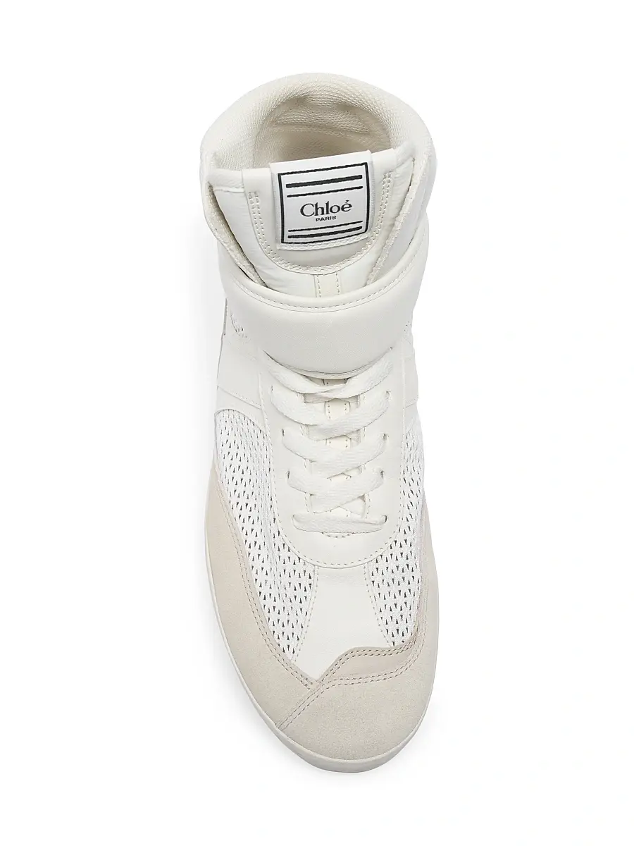 Chloé Women's Kick High-Top Sneakers - Cloudy Cream | Thumbnail 4 Chloé Women's Kick High-Top Sneakers - Cloudy Cream | Thumbnail 4