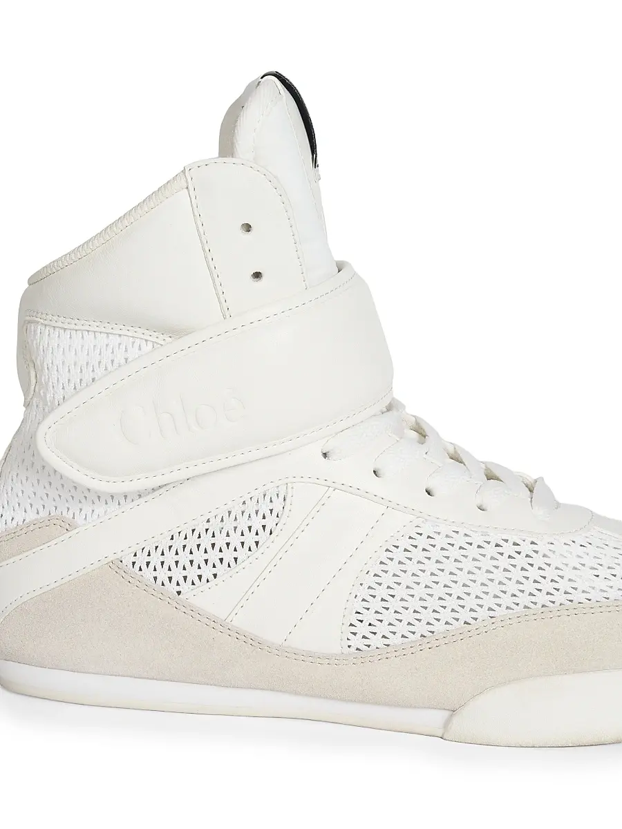Chloé Women's Kick High-Top Sneakers - Cloudy Cream | Thumbnail 5 Chloé Women's Kick High-Top Sneakers - Cloudy Cream | Thumbnail 5