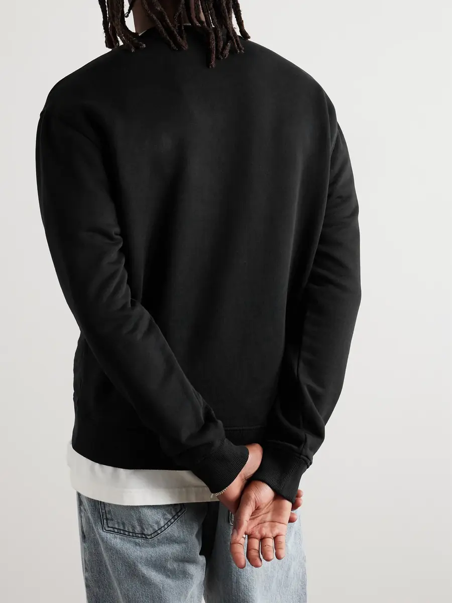 AMI PARIS Ami de Coeur Logo-Embroidered Cotton-Blend Jersey Sweatshirt - Men | Thumbnail 3 AMI PARIS Ami de Coeur Logo-Embroidered Cotton-Blend Jersey Sweatshirt - Men | Thumbnail 3