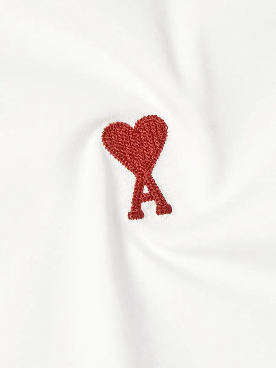 AMI PARIS Logo-Embroidered Stretch Organic Cotton-Jersey T-Shirt - Men | Thumbnail 4 AMI PARIS Logo-Embroidered Stretch Organic Cotton-Jersey T-Shirt - Men | Thumbnail 4