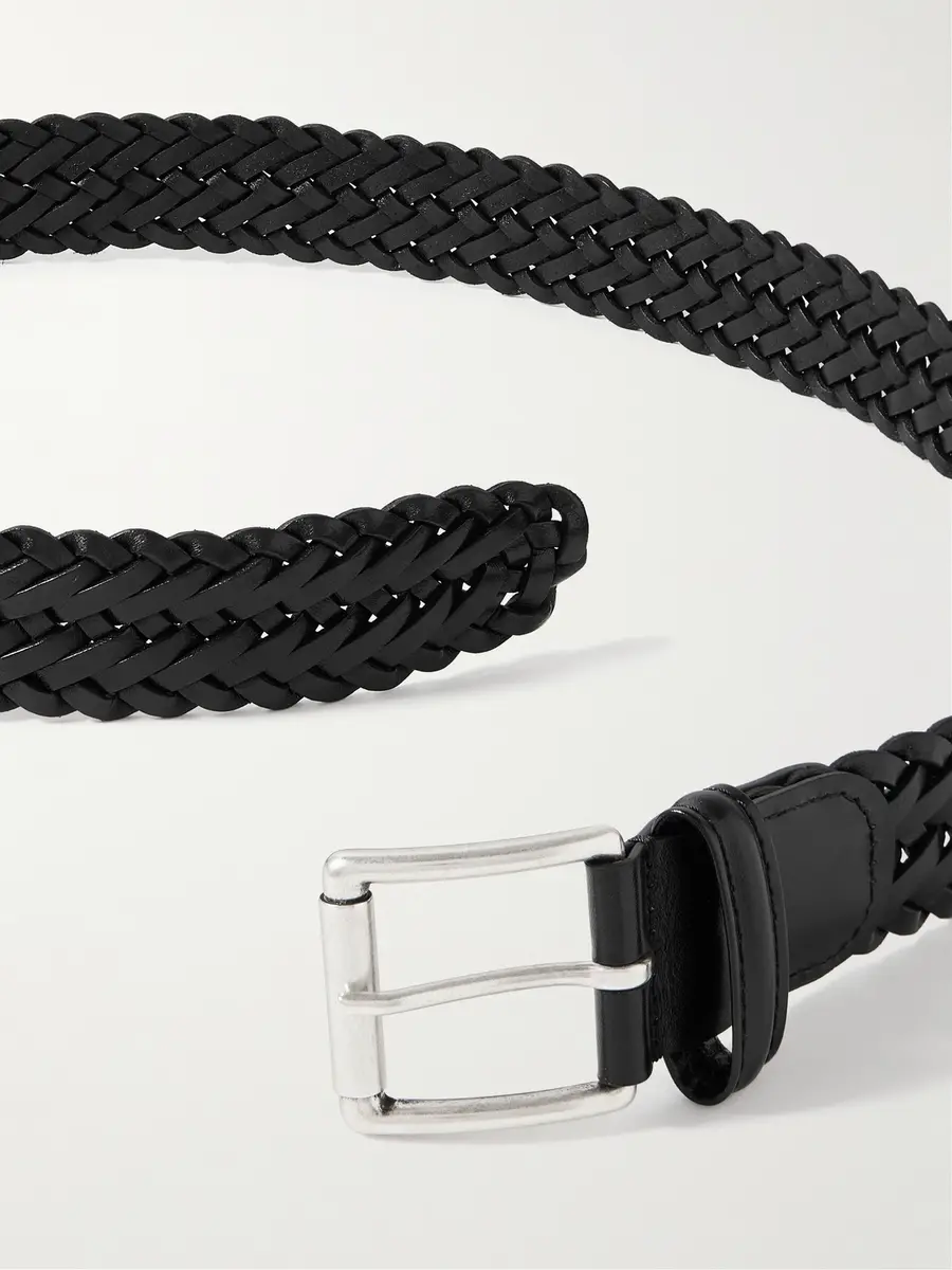 Anderson's 3.5cm Woven Leather Belt - Men | Thumbnail 3