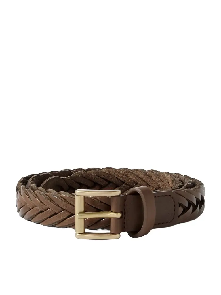 Anderson's 2.5cm Woven Leather Belt - Men