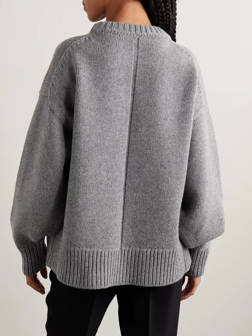 The Row Essentials Ophelia Oversized Wool And Cashmere-blend Sweater | Thumbnail 4 The Row Essentials Ophelia Oversized Wool And Cashmere-blend Sweater | Thumbnail 4
