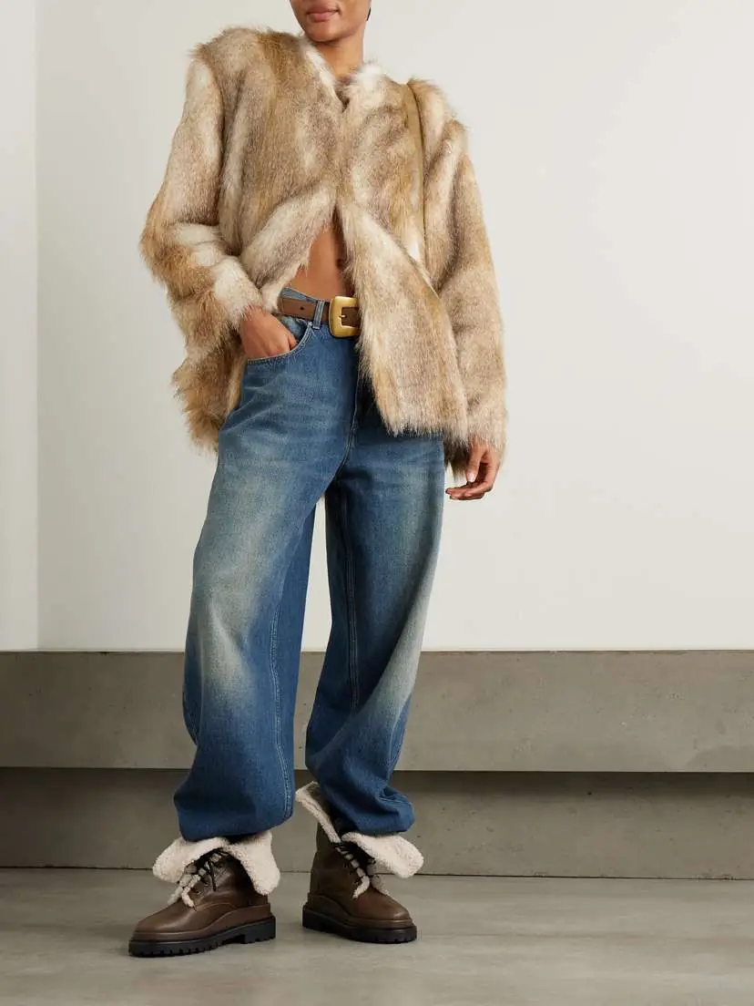 Isabel Marant Aglae Plush Coat | Thumbnail 2