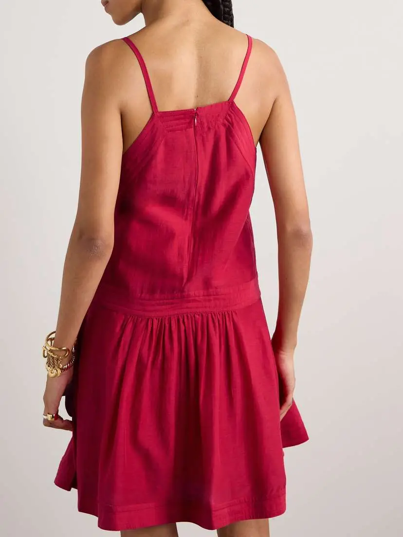 Marant Étoile Danielle Gathered Organic Cotton-blend Voile Mini Dress | Thumbnail 3 Marant Étoile Danielle Gathered Organic Cotton-blend Voile Mini Dress | Thumbnail 3