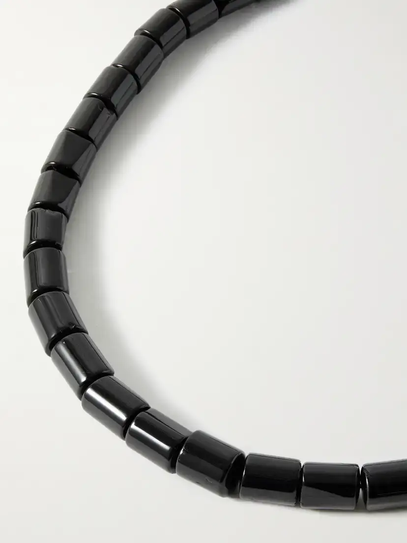 Sophie Buhai Deco Silver Onyx Choker | Thumbnail 4