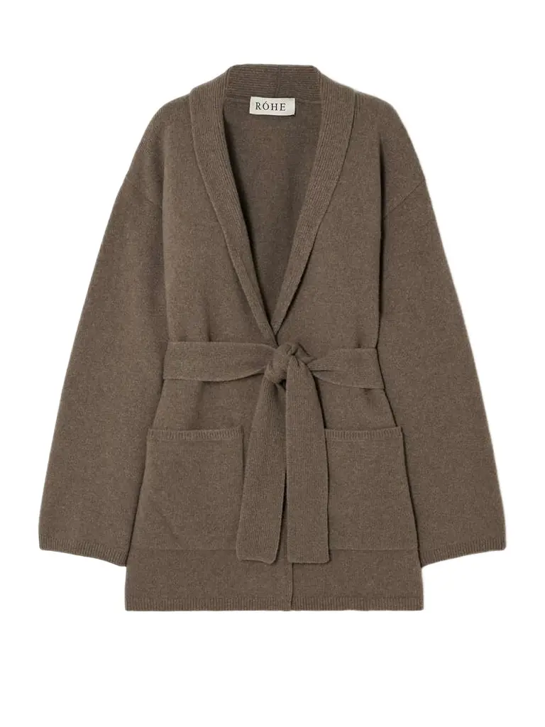 RÓHE Belted Wool-blend Cardigan | Thumbnail 1 RÓHE Belted Wool-blend Cardigan | Thumbnail 1