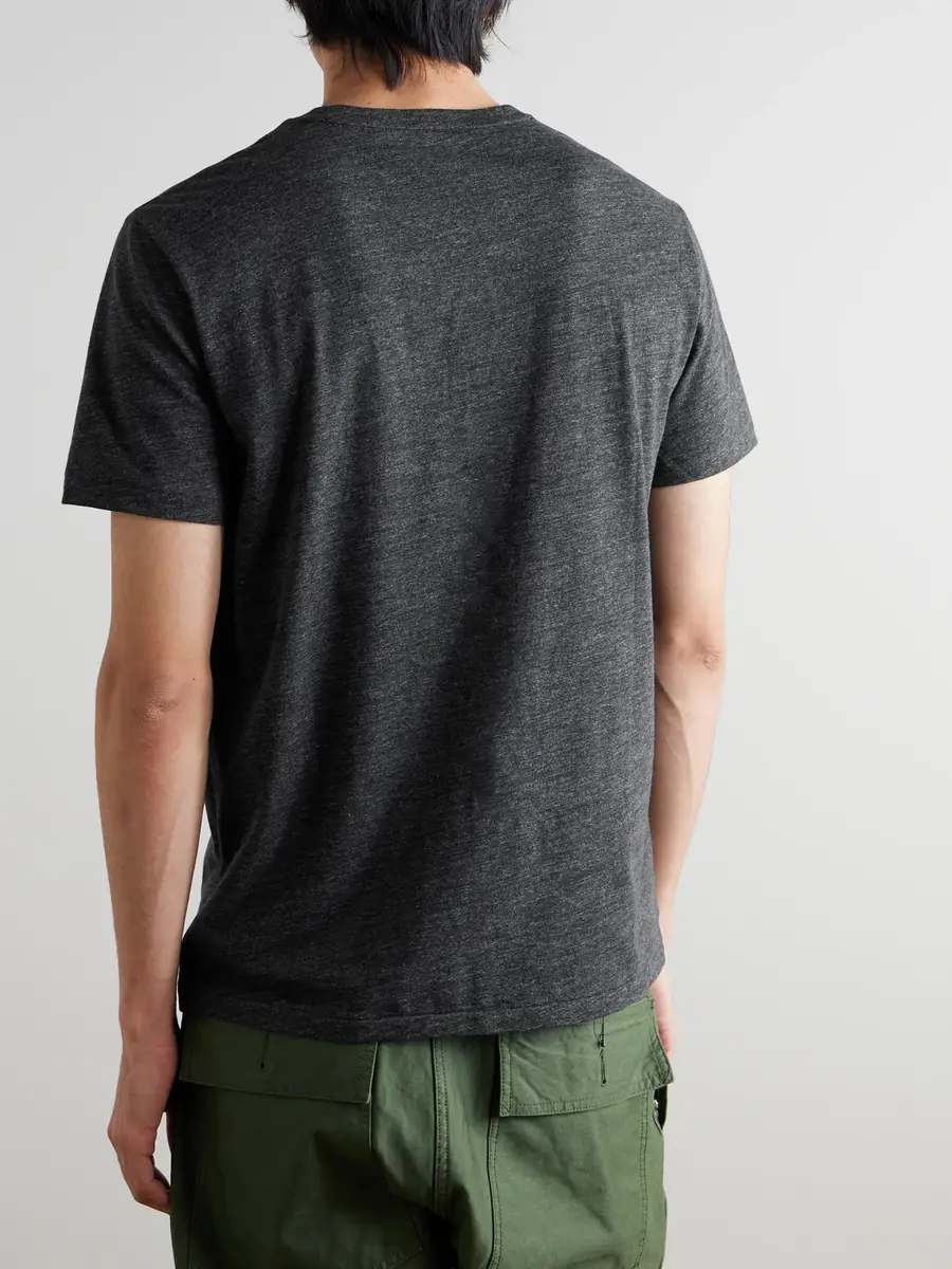 Polo Ralph Lauren Slim-Fit Mélange Cotton-Jersey T-Shirt - Men | Thumbnail 4 Polo Ralph Lauren Slim-Fit Mélange Cotton-Jersey T-Shirt - Men | Thumbnail 4