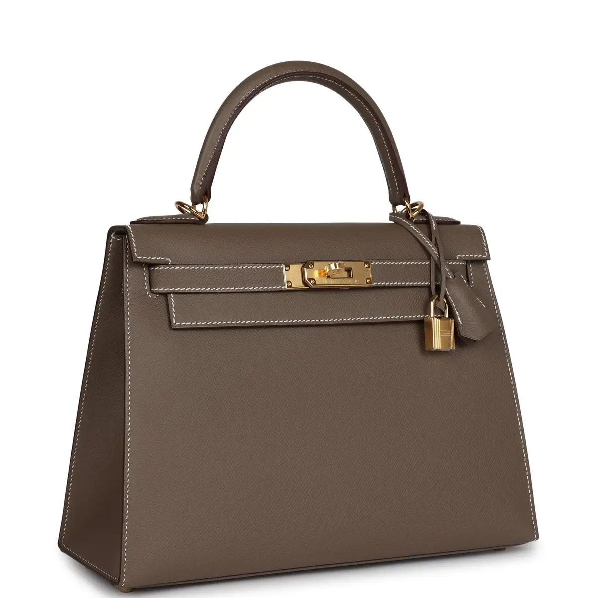 HERMÈS Hermes Kelly Sellier 28 Etoupe Epsom Gold Hardware | Thumbnail 2 HERMÈS Hermes Kelly Sellier 28 Etoupe Epsom Gold Hardware | Thumbnail 2