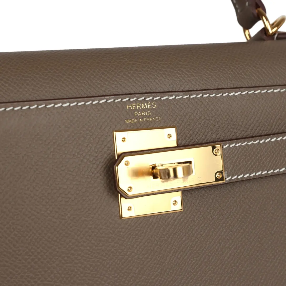 HERMÈS Hermes Kelly Sellier 28 Etoupe Epsom Gold Hardware | Thumbnail 7 HERMÈS Hermes Kelly Sellier 28 Etoupe Epsom Gold Hardware | Thumbnail 7