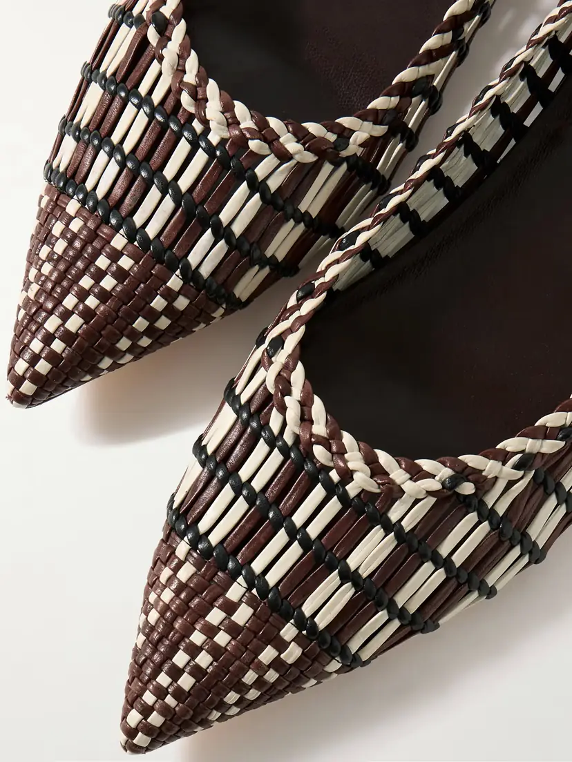 Gabriela Hearst Milos Woven Leather Ballet Flats | Thumbnail 4