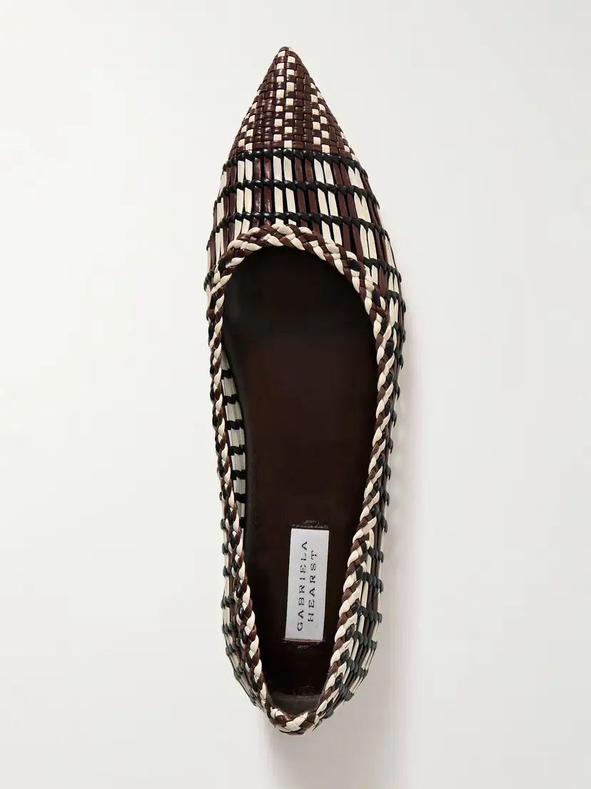 Gabriela Hearst Milos Woven Leather Ballet Flats | Thumbnail 5