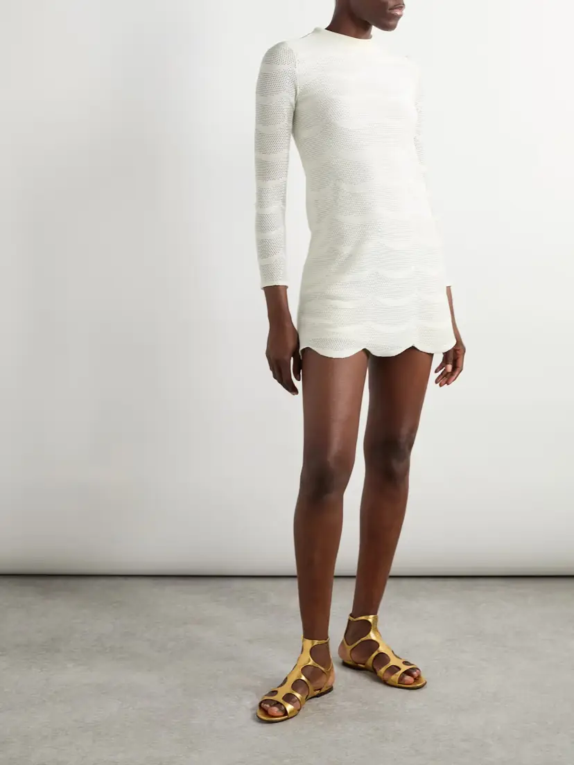 Tom Ford Pointelle-knit Cotton And Silk-blend Mini Dress | Thumbnail 2