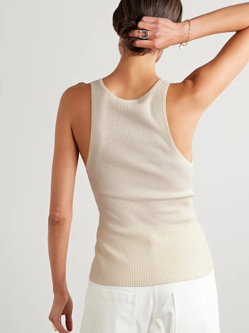 Nili Lotan Selah Ribbed Silk-jersey Tank | Thumbnail 4