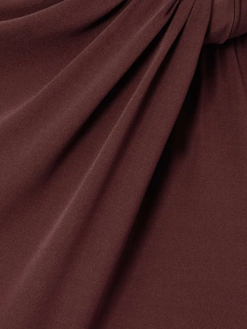 Alexander McQueen Gathered Crepe Maxi Dress | Thumbnail 4 Alexander McQueen Gathered Crepe Maxi Dress | Thumbnail 4