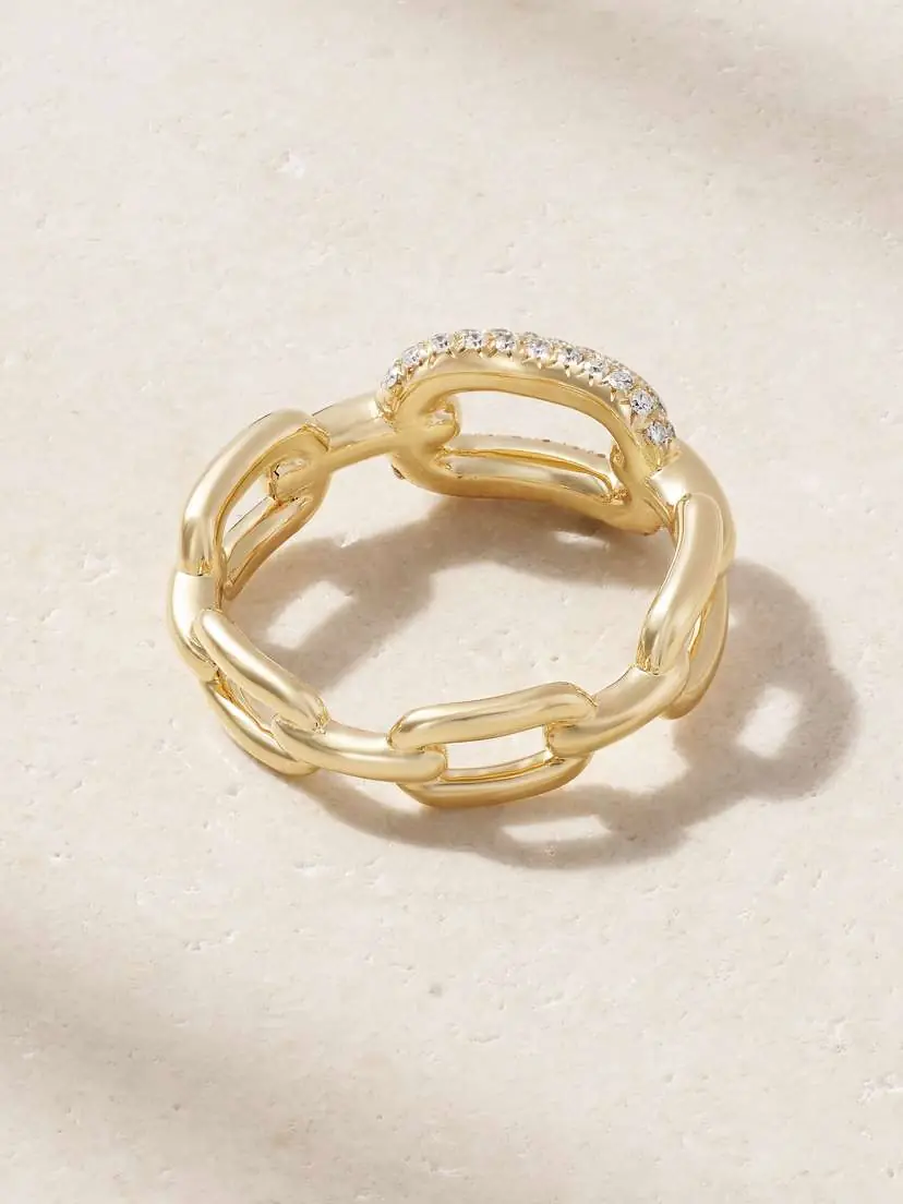 SHAY Mini Cable Link 18-karat Gold Diamond Ring | Thumbnail 3 SHAY Mini Cable Link 18-karat Gold Diamond Ring | Thumbnail 3
