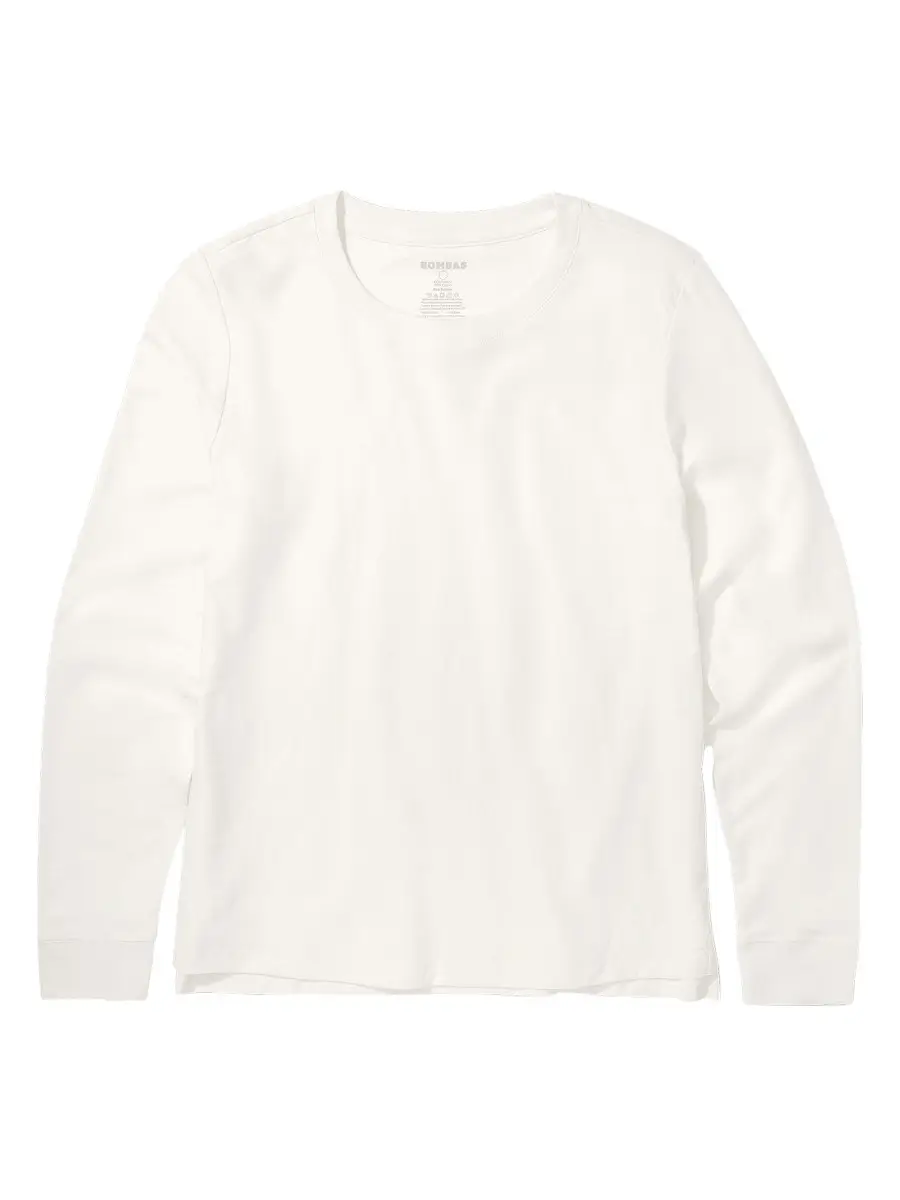 Bombas Women's Long-Sleeve Cotton Crewneck T-Shirt - Soft White | Thumbnail 5 Bombas Women's Long-Sleeve Cotton Crewneck T-Shirt - Soft White | Thumbnail 5