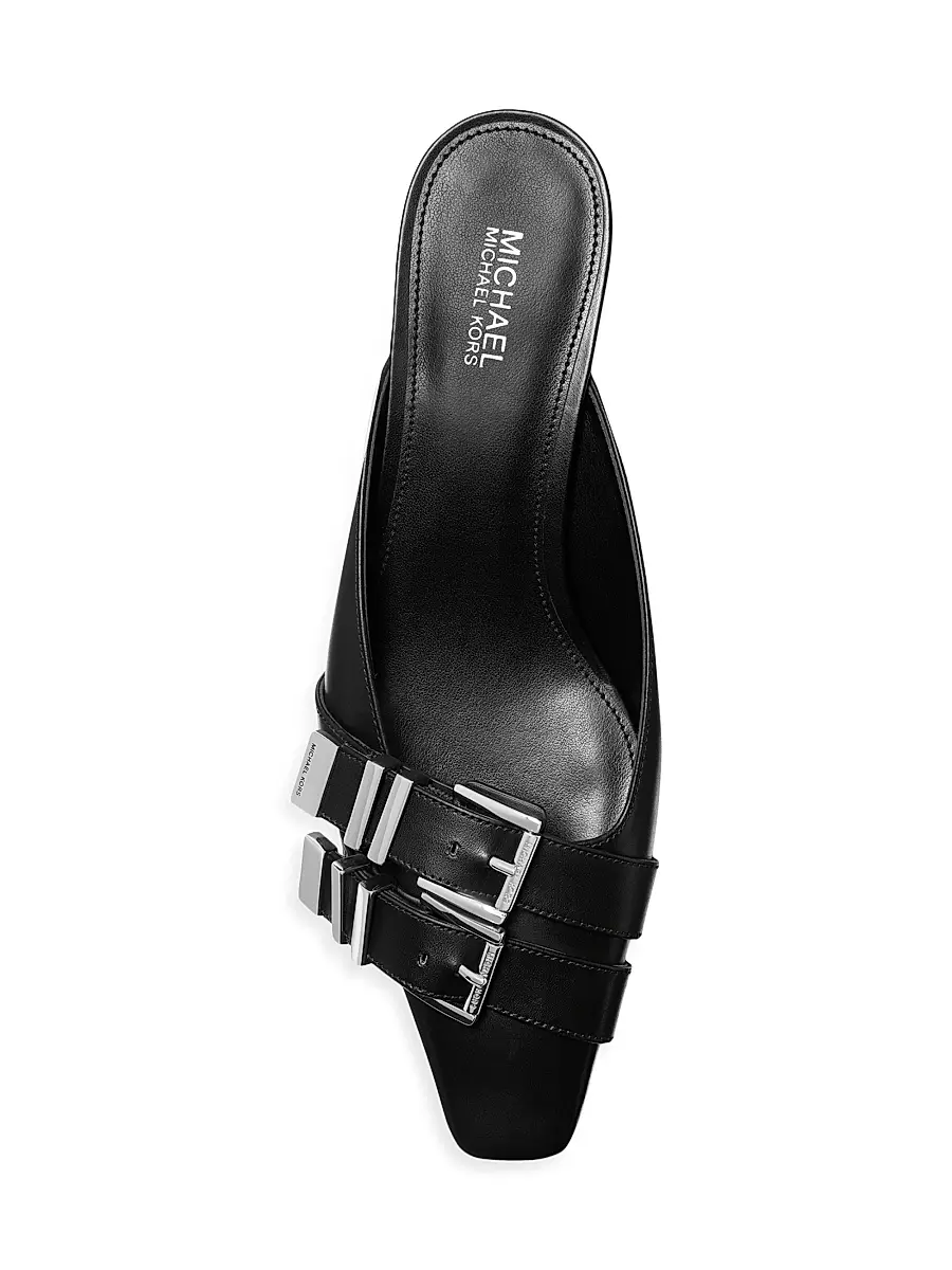 MICHAEL Michael Kors Women's Darrington 45MM Kitten-Heel Mules - Black | Thumbnail 4 MICHAEL Michael Kors Women's Darrington 45MM Kitten-Heel Mules - Black | Thumbnail 4