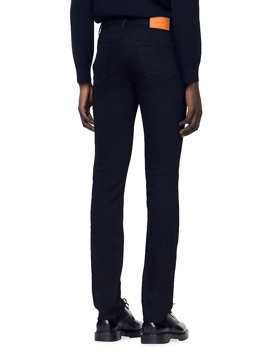 Sandro Men's Slim-Fit Jeans - Black Denim | Thumbnail 3 Sandro Men's Slim-Fit Jeans - Black Denim | Thumbnail 3