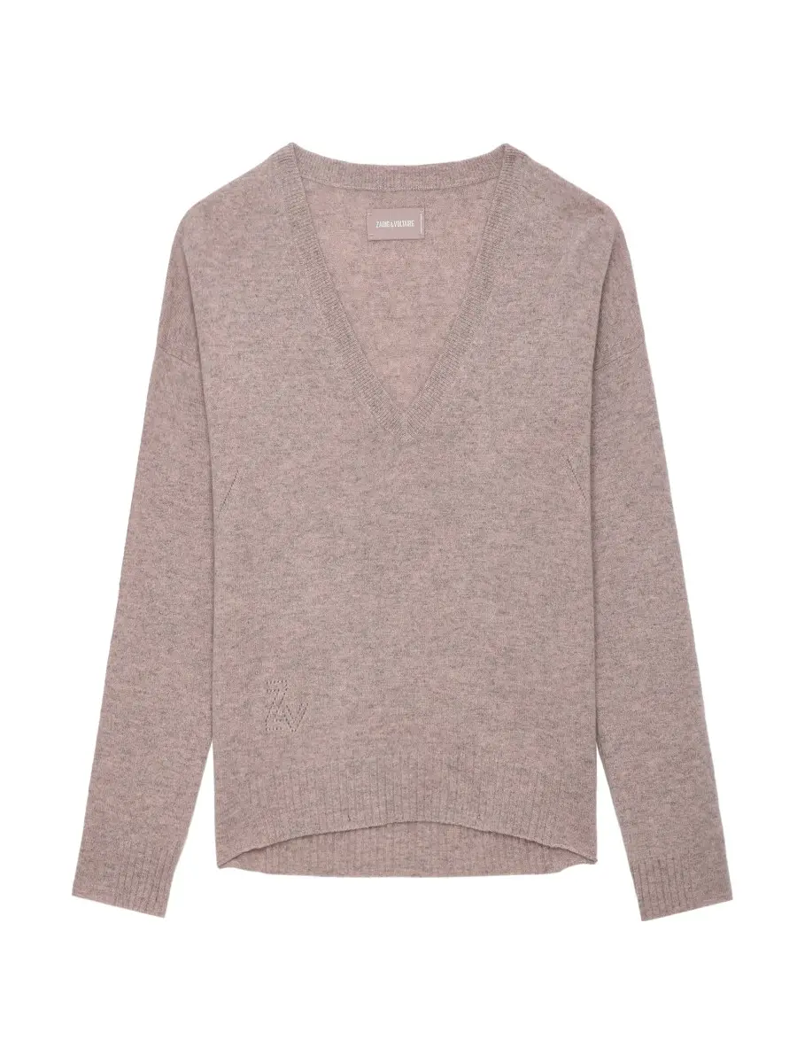 Zadig & Voltaire Women's Vivi Cashmere Star Patch Sweater - Primerose Large | Thumbnail 6 Zadig & Voltaire Women's Vivi Cashmere Star Patch Sweater - Primerose Large | Thumbnail 6